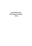 User Manual of the Disk Calculator Software (V3.0)
