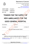 tender for the supply of new ambulances for the gozo general hospital