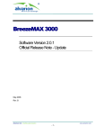 BreezeMAX 3000 Version 2.0.1 Update - Release Note