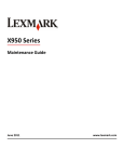 Maintenance Guide (Lexmark X950 Series)
