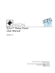 Unison Echo Relay Panel v1.0.0 User Manual