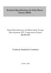 Technical Specifications for Solar Home Systems (SHS)