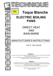 Toque Blanche ELECTRIC BOILING PANS