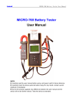 MICRO-768 Battery Tester User Manual