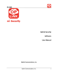 Oplink Security Software Manual ()