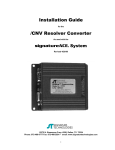 CNV Converter Manual - Signature Technologies