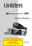 Uniden BEARCAT680 Manual