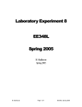Laboratory Experiment 8 EE348L Spring 2005