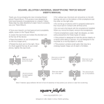 square jellyfish universal smartphone tripod mount user`s manual