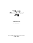 VXI-1000 Mainframe User Manual