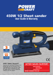 450W 1/2 Sheet sander User Guide & Warranty