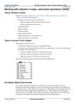 Working with objects in maps—advanced operations (T45d)