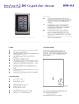 EntryVue AC-500 Keypad User Manual