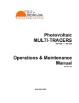 Photovoltaic MULTI-TRACERS Operations & Maintenance