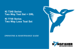 User Manual for Two-Way Loss Test Set + ORL KI 7340 / 7740