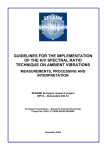 guidelines for the implementation of the h/v spectral ratio