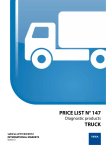 PRICE LIST N° 147 TRUCK