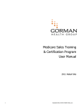 Medicare Sales Training & Certification Program User Manual