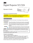 Digital Projector X21/X26