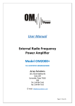 User Manual External Radio Frequency Power Amplifier