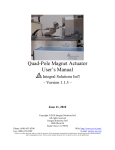 Quad-Pole Magnet Actuator User`s Manual
