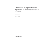 Oracle Applications System Administrator`s Guide Volume 1