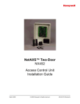 NetAXS™ Two-Door Access Control Unit Installation Guide