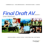 Final Draft AV 2.5 User Manual