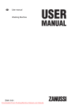 Zanussi ZWH 3101 Washing Machine User Manual