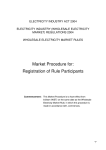 Market Procedure for: Registration of Rule Participants