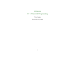 FYSA120 C++ Numerical Programming Vesa Apaja November 11