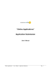 “Online Applications” Application Submission - Iscrizioni Online