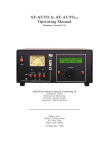 AT-AUTO & AT-AUTOKL Operating Manual