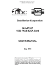 NHI-15515 1553 PCI/S IDEA Card User`s Manual