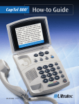 800 Manual - CapTel Captioned Telephone