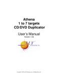 Athena 1 to 7 targets CD/DVD Duplicator User`s Manual