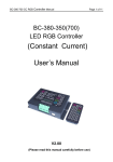 (Constant Current) User`s Manual