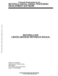 Motorola DSP Linker/Librarian Reference Manual