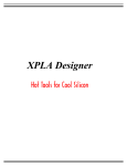 XPLA Designer v2.1 User`s Manual