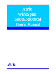 ATRIE WireSpan 5000/5000RM USER`S MANUAL