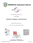 DOEHRS-HC System Support and Service