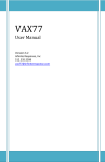 VAX77 User`s Manual