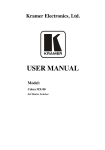 USER MANUAL - Kramer Electronics