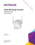 NETGEAR N300 WiFi Range Extender Model