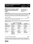 IBM 6xx/7xx Processor Family Frequently Asked Questions (FAQ)
