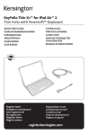 KeyFolio Thin X3™ for iPad Air™ 2 Thin Folio with PowerLift