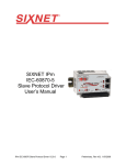 SIXNET IPm IEC-60870-5 Slave Protocol Driver User`s Manual