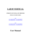 LAB 85 VERTICAL User Manual