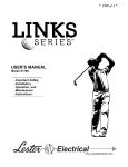 View Links Series user`s manual for model 27700