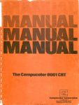 Compcolor 8001 User Manual